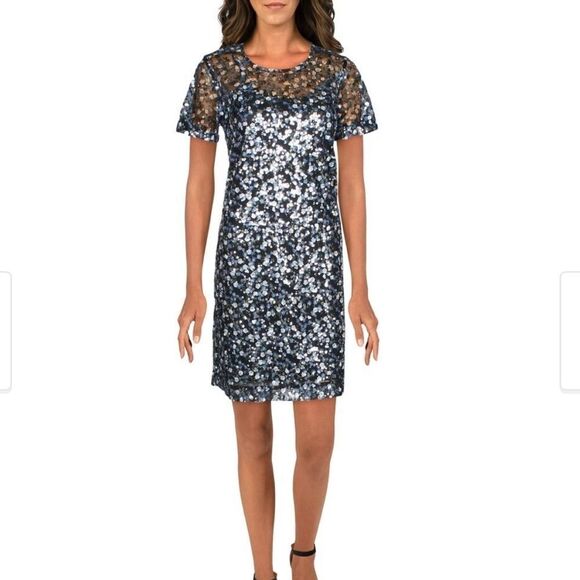 NWT Michael Michael Kors Sequined Dress In Orchid Haze SIZE XXS - Picture 2 of 12